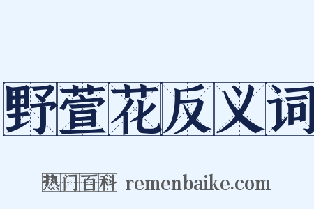 野萱花反义词是什么意思的图片